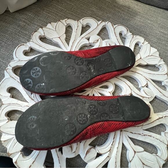 Tory Burch Red Flats Ballet Shoes Women’s 8.5 - Picture 6 of 7